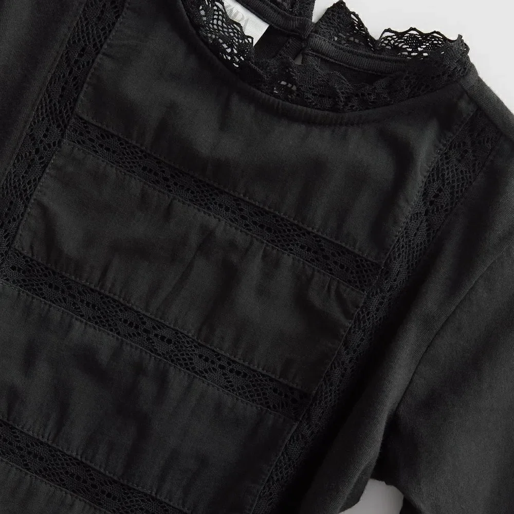 ZARA Kids | Black | COTTON LACE TOP